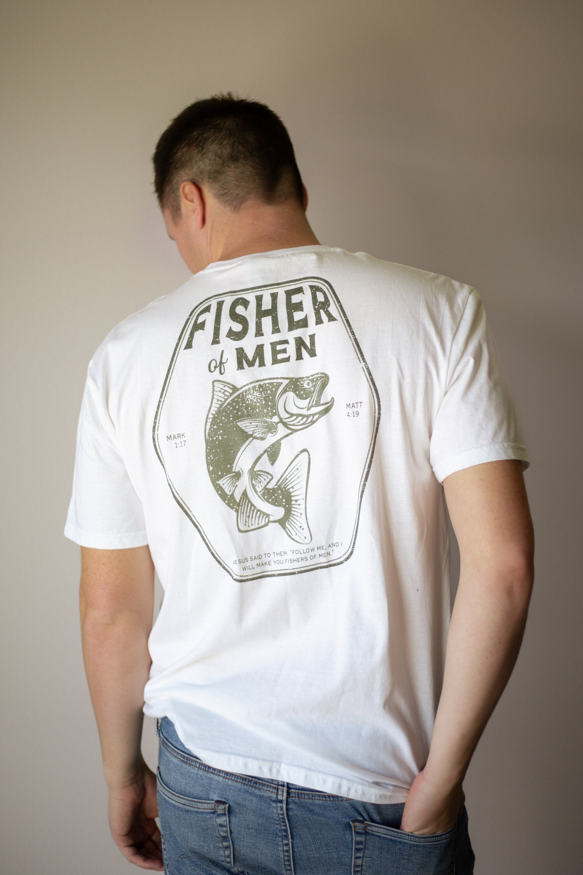 Fisher of Men Christian Shirt Christian Apparel Christian Shirt for Men  Christian Tshirt Fishing Shirt Fisherman Shirt 