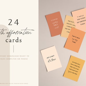 Cartes d'affirmation de naissance | Cadeau de douche de bébé | Déclarations de naissance naturelles | Cartes d'affirmation d'hypnonaissance | Cartes d'affirmation imprimables