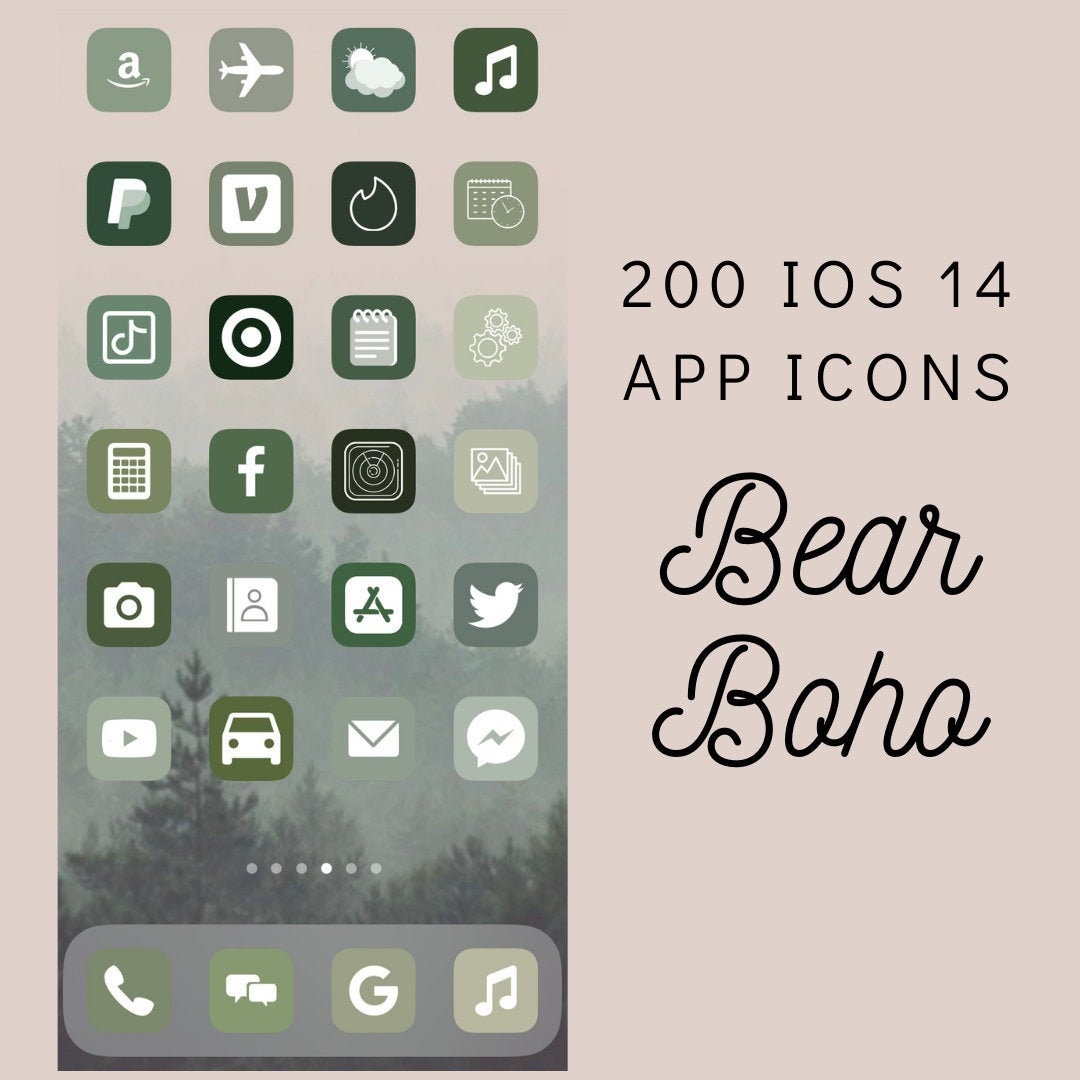 Ios 14 Aesthetic App Icons Green