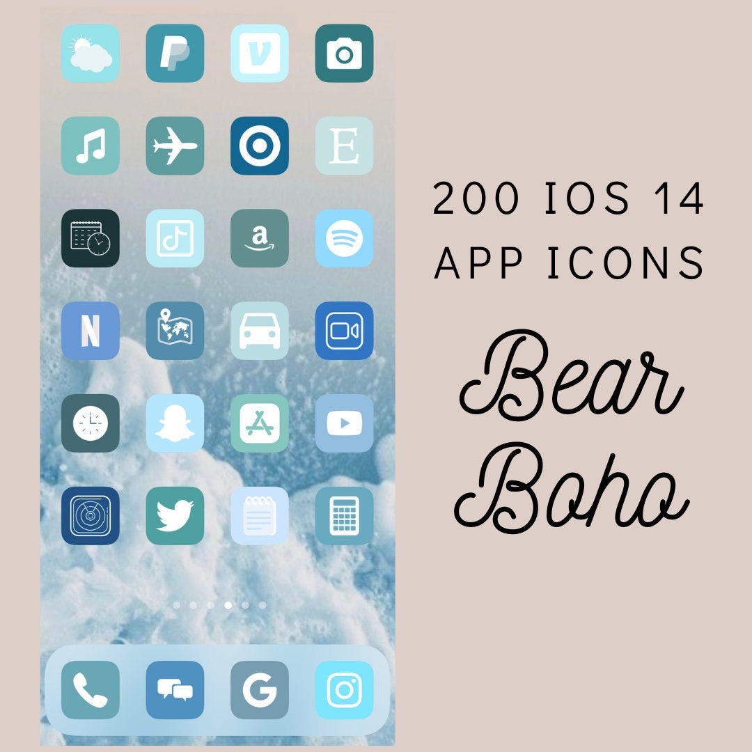 Blue App Icons Ios 14 Aesthetic