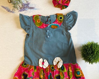 Ankara Dress | Ankara baby dress | African baby clothes | African baby dress | Ankara dress for girl | Baby African clothing