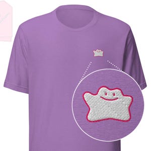 Ditto Embroidered Unisex t-shirt/ Bella + Canvas 3001/ Available in several different colour