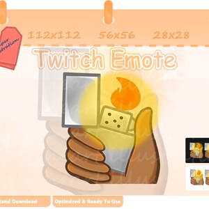 Lit Lighter Emote (Skin2) for Twitch and Discord