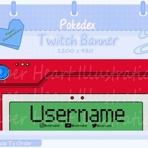 Personalized Pokedex banner for Twitch