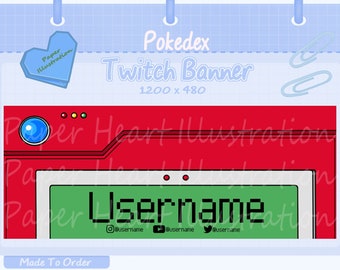 Personalized Pokedex banner for Twitch