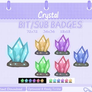Vorgefertigte Crystals Bits/Sub Badges für Twitch