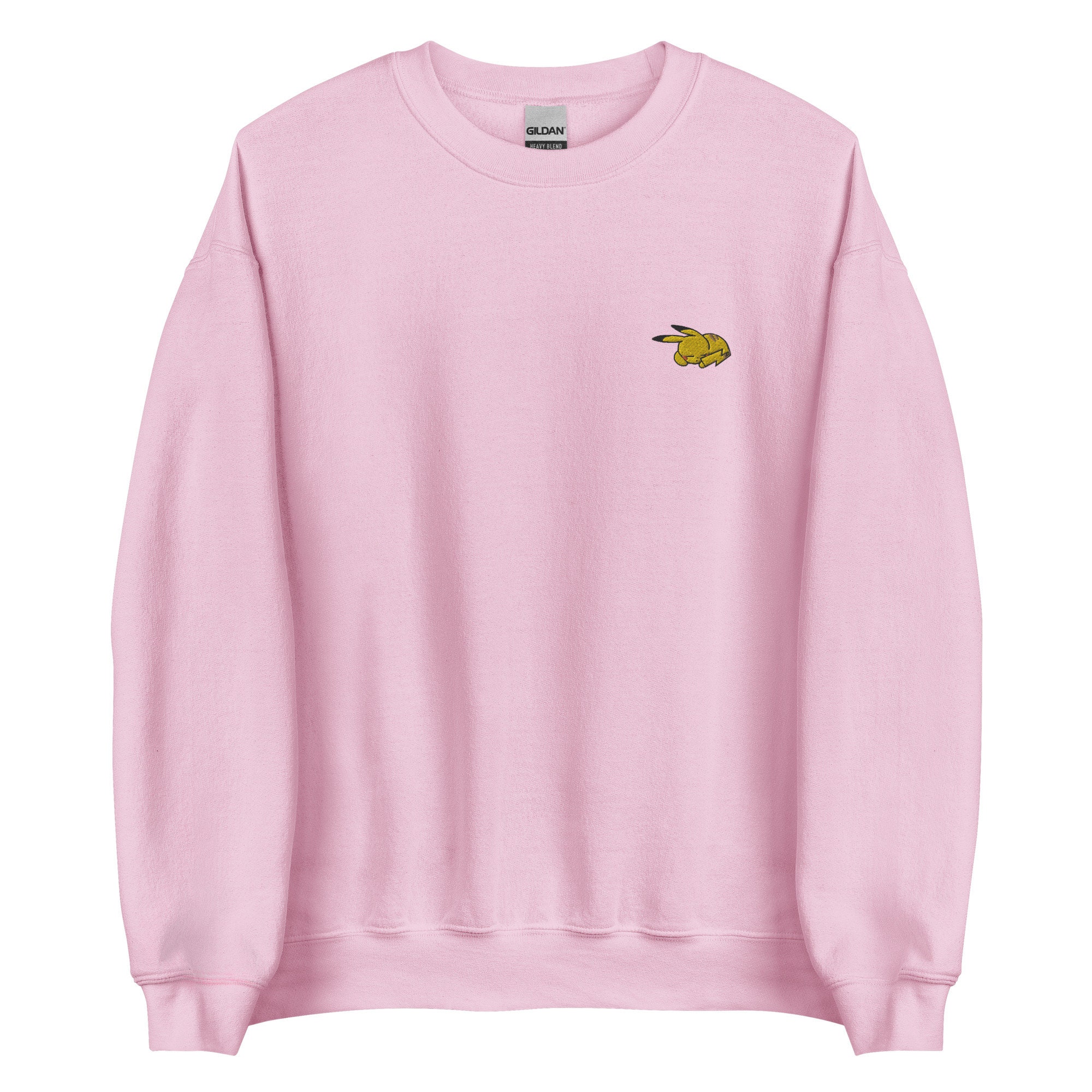 Discover Pika Dormir PKM Dessin Animé Japonais Sweatshirt Brodé