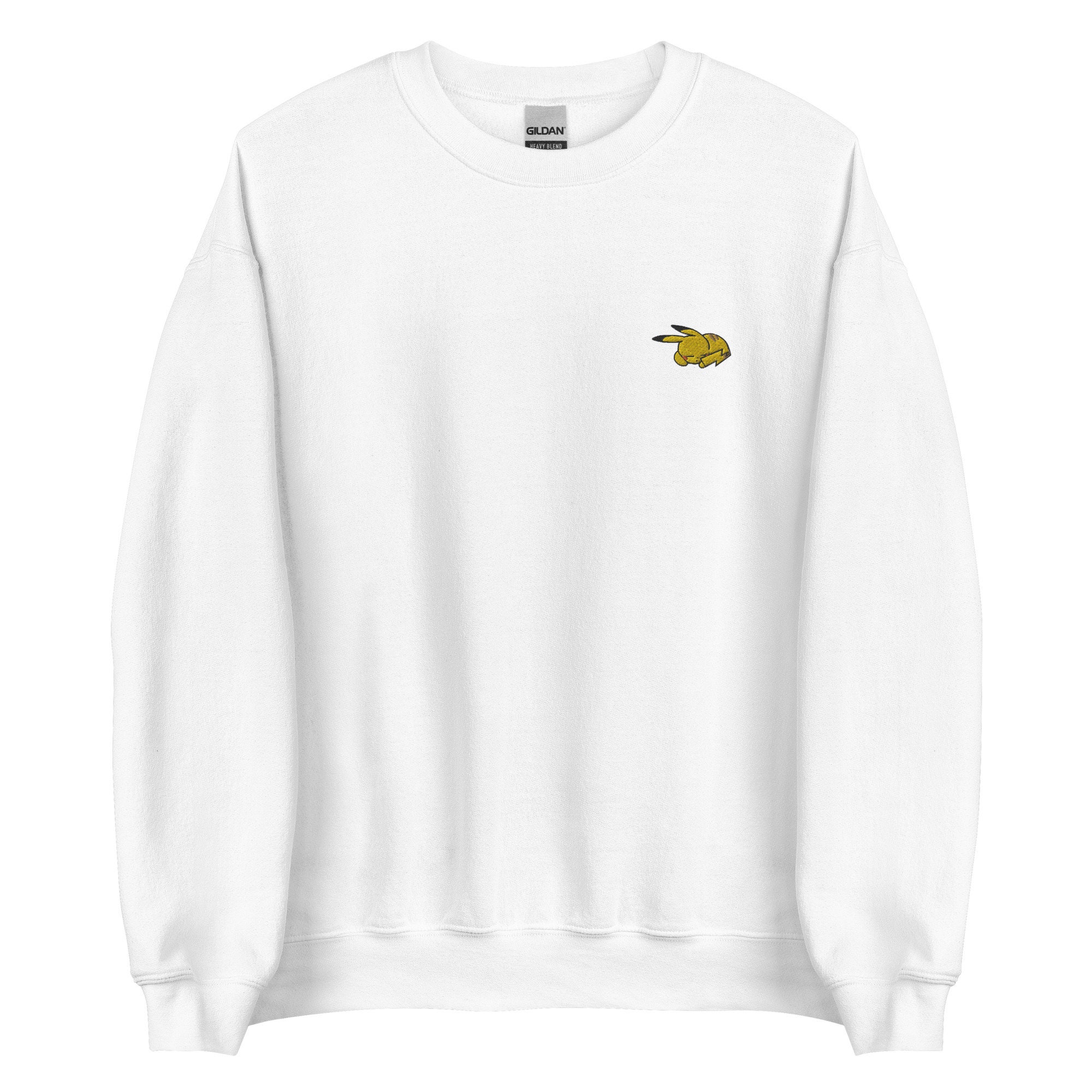 Discover Pika Dormir PKM Dessin Animé Japonais Sweatshirt Brodé