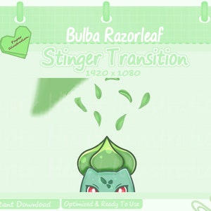 Animated Bulba Razorleaf Stinger Transition for OBS