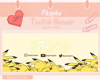 Personalized Pikapika banner for Twitch