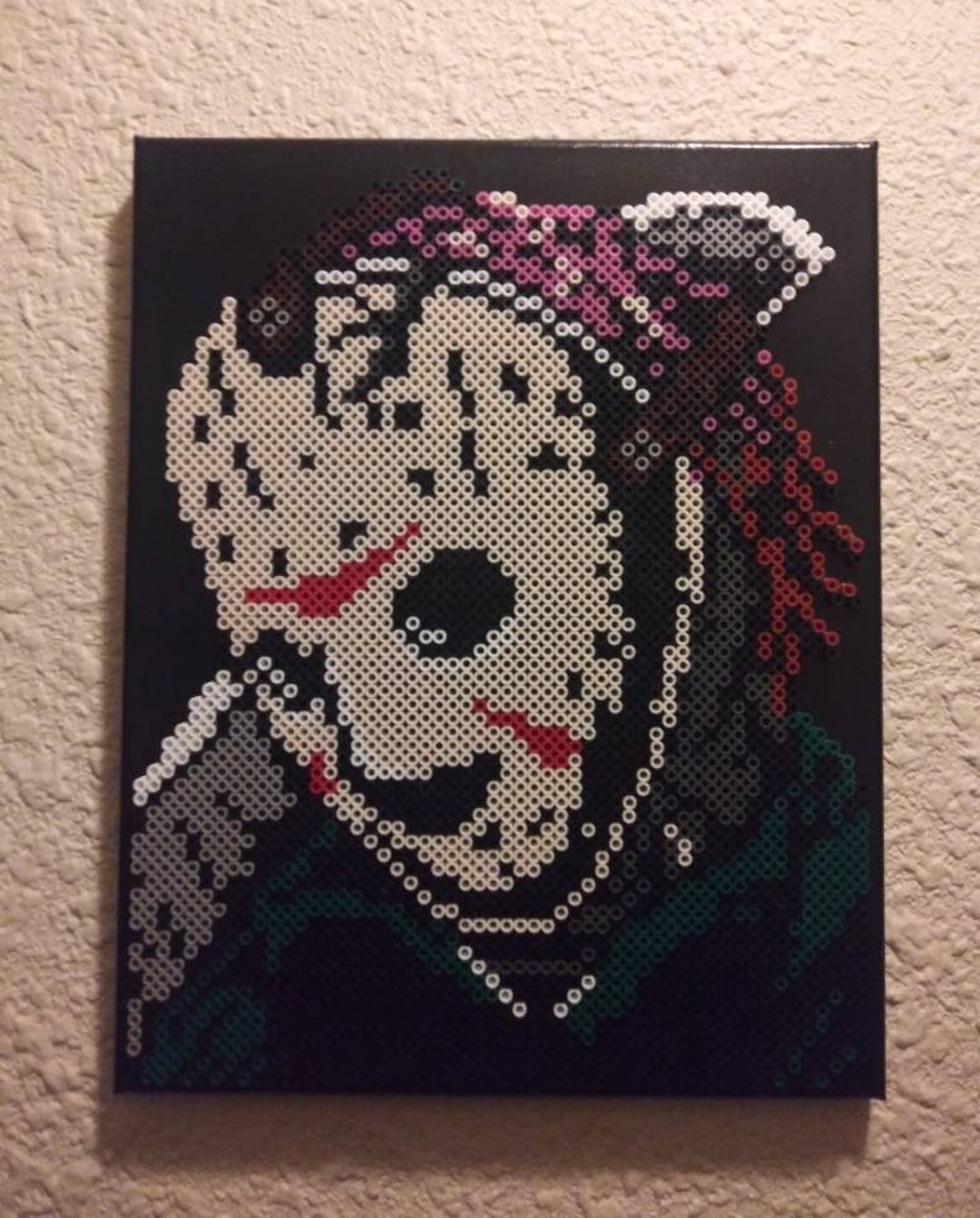 Jason Voorhees Perler Bead Wall Art 11x14 Etsy