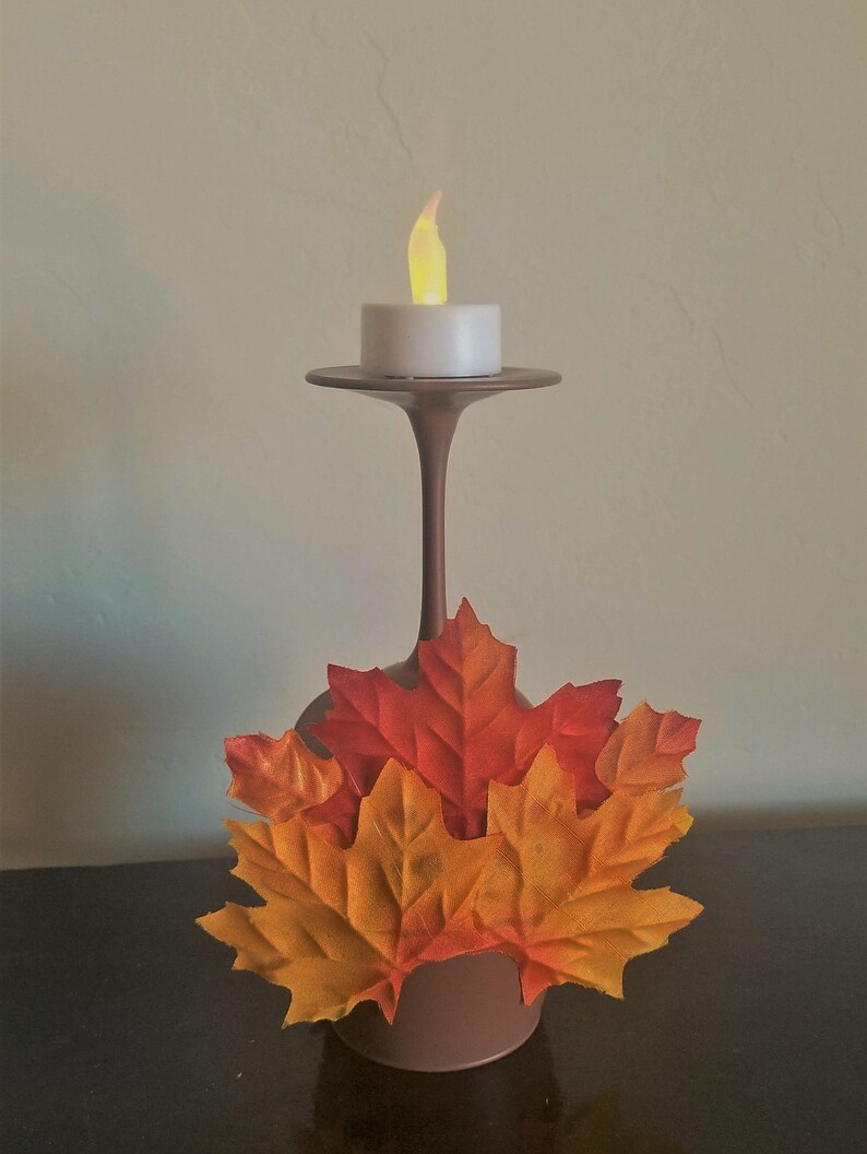 Turkey Candle Holder Small Wine Glass Candle Holder Thanksgiving