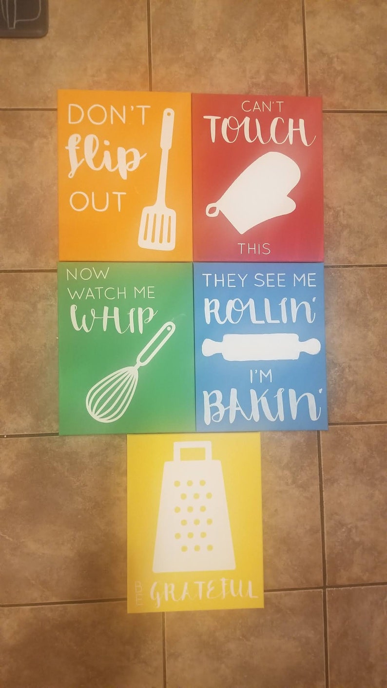 Cooking Decor Baking Decorations Wall Art Baking Humor Kitchen Humor Cooking Humor Kitchen Pun Canvas Decor Don/'t Flip Out