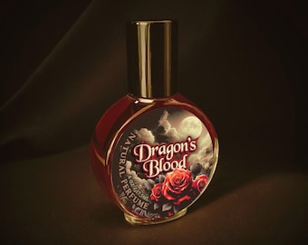 Dragon’s Blood⎮Unisex Natural Perfume⎮Oriental Woody Balsamic⎮Amber Spicy Incense⎮Blood Orange Rose Cedar⎮Hyraceum Sandalwood Tonka Myrrh