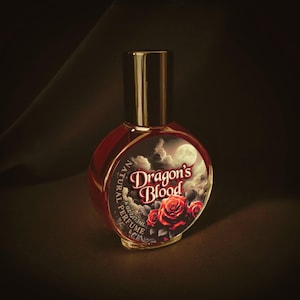 Dragon’s Blood⎮Unisex Natural Perfume⎮Oriental Woody Balsamic⎮Amber Spicy Incense⎮Blood Orange Rose Cedar⎮Hyraceum Sandalwood Tonka Myrrh