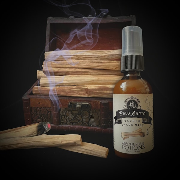 Palo Santo Mist⎮Natural fragrance Body splash Unisex Witch Cologne Essential oil Sacred space Spirit Meditation Room spray Mystical Woody