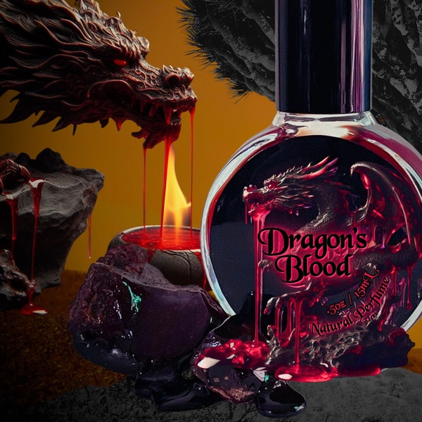 Dragon's Blood⎮Natural Perfume⎮Unisex Woody Spice Blood Orange Clove Rose Santal Blood Cedarwood Hyraceum Red Sandalwood Incense Tonka Myrrh