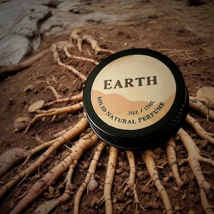 Earth⎮Solid Natural Perfume Unisex⎮Earthy Smoky Woody Dirty⎮Herbal Bold Musky Balsams⎮Vetiver Sandalwood Resin⎮Clary Sage Lavender Juniper