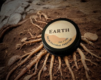Earth⎮Solid Natural Perfume Unisex⎮Earthy Smoky Woody Dirty⎮Herbal Bold Musky Balsams⎮Vetiver Sandalwood Resin⎮Clary Sage Lavender Juniper