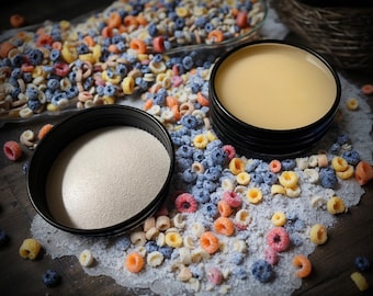 Loopy Fruits⎮Solid Botanical Perfume Unisex⎮Fruity Sweet Herbal Tart Playful⎮Fruit Cereal Citrus Berries⎮Vanilla Benzoin Sugar Milk Creamy