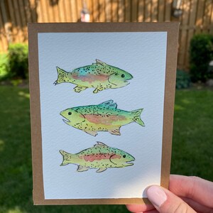 Carte de la fête des pères, aquarelle peinte à la main, carte de vœux peinte à la main sur papier cartonné premium
