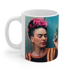 Dia De Los Muertos Coffee Mug Frida Poem Inspired Kahlo 11 oz White Frida Coffee Mug