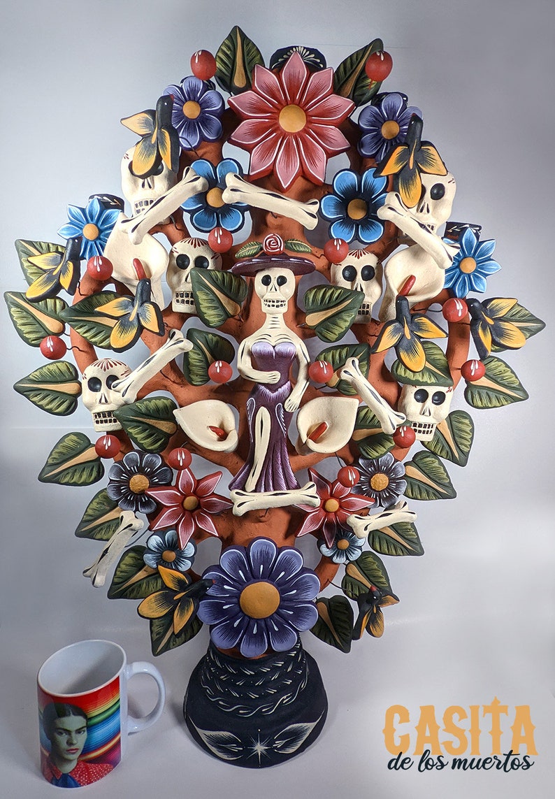 Dia De Los Muertos Tree of Life Arbol De La Vida Candelabra Etsy
