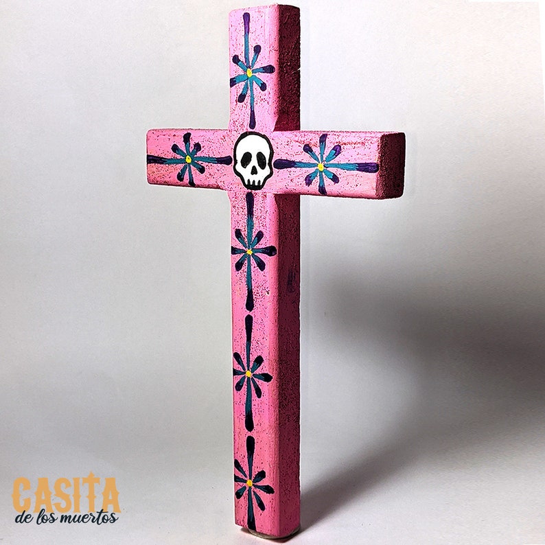 Dia De Los Muertos Wooden Cross