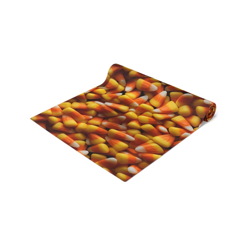 Tafelloper met snoepmaïspatroon — Halloween herfstdecoratie afbeelding 7