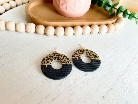 Circle Leopard Earrings Circle Leopard Earrings