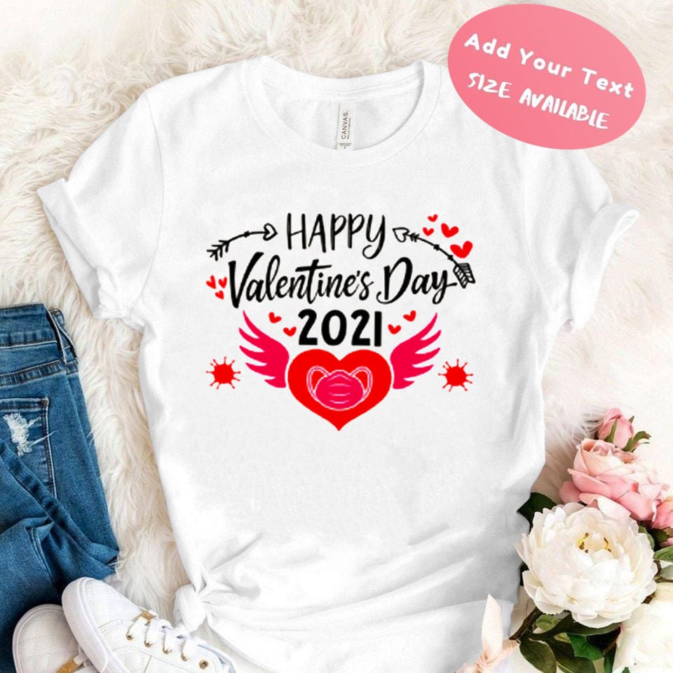 Happy Valentine's Day 2021 Shirt Heart Masked Tshirt Etsy