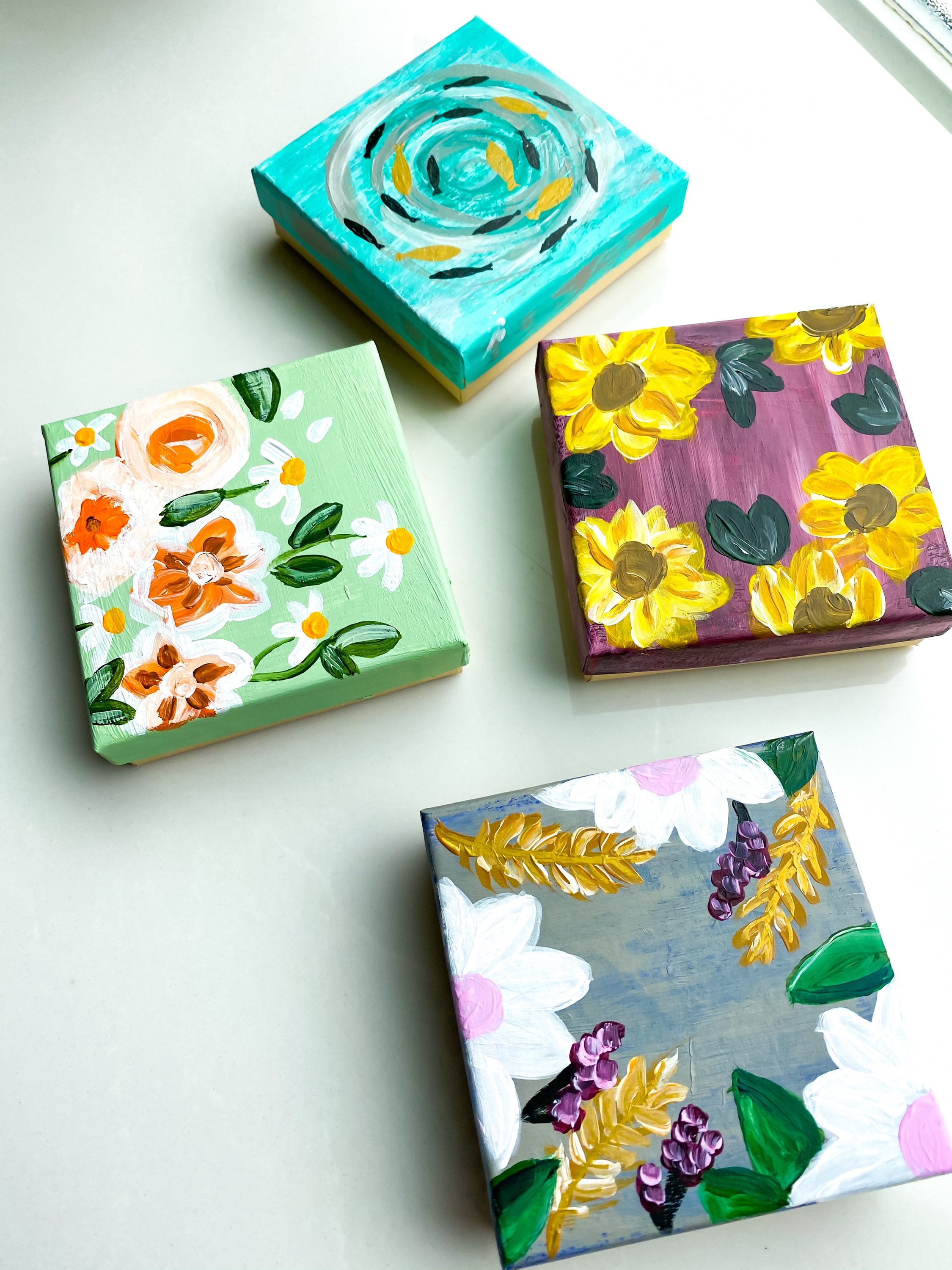 Hand Painted Gift Boxes Etsy