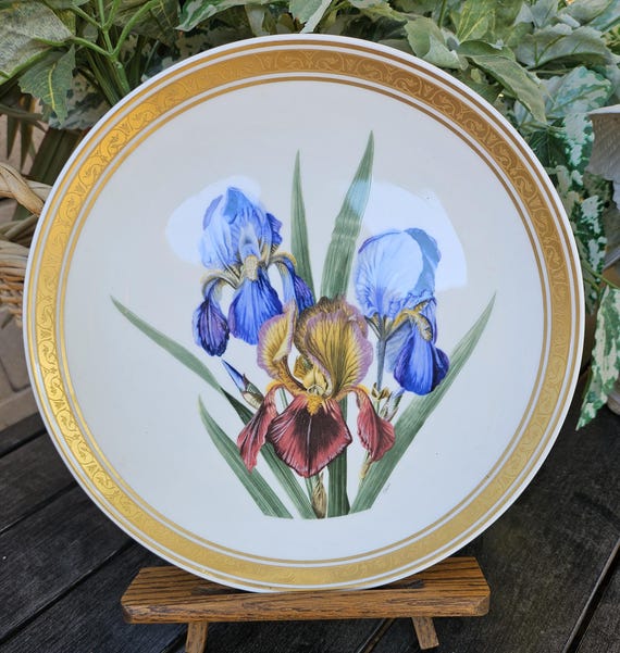 Royal Horticultural Society Signature Edition Floral Collectible Plate -  Irises - Etsy