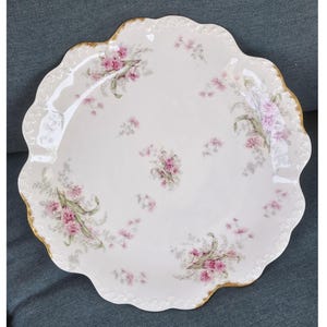 Antique Elite Limoges France floral serving platter