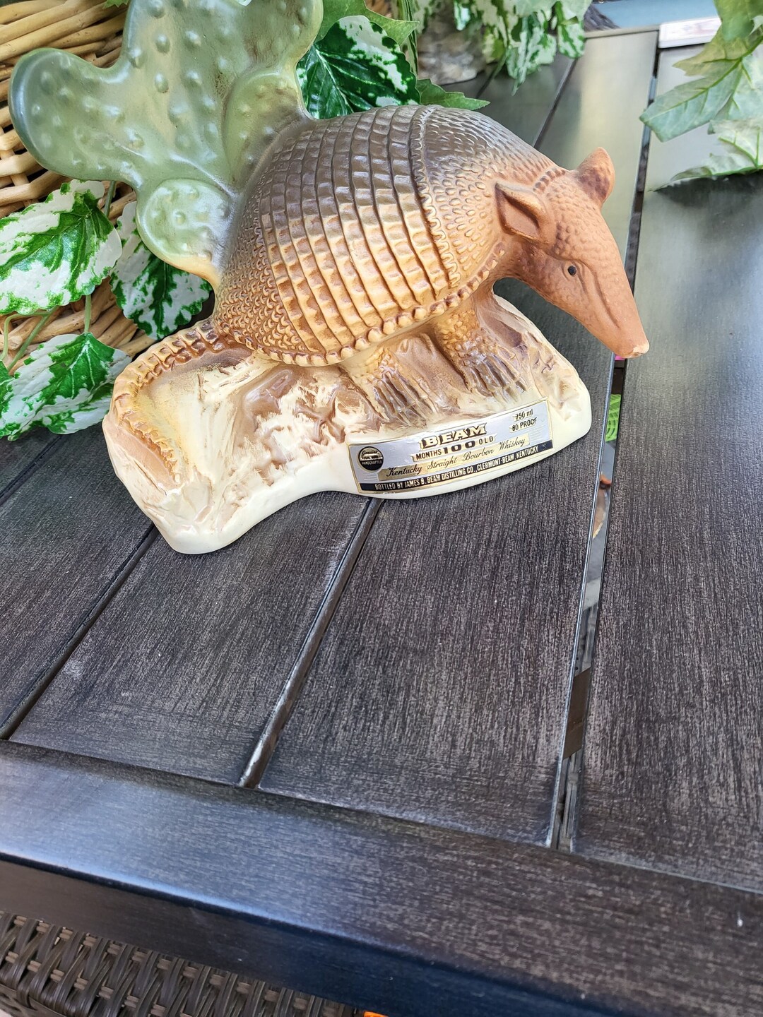 Vintage Armadillo Decanter Bottle Empty Wild Life Decanter Etsy