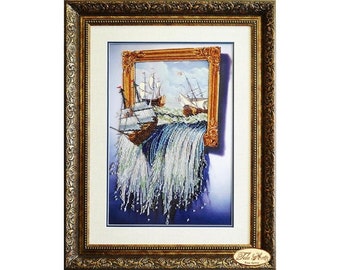 Beaded Embroidery Kit by Tela Artis - Sea in a Painting