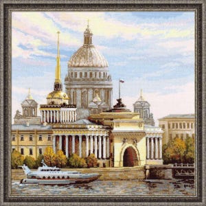 Counted Cross Stitch Kit Riolis - St. Petersburg. Admiralty embanlment