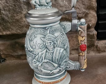 Collectible Vintage Christopher Columbus New World Stein