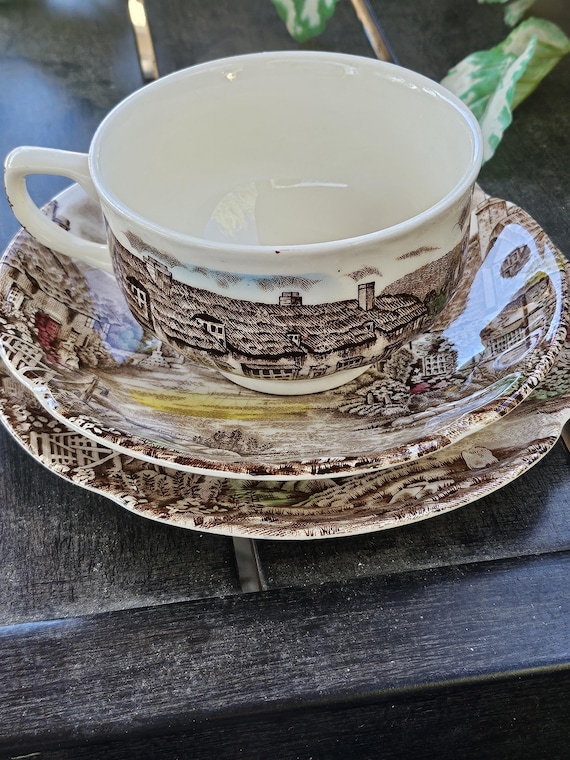 Johnson Brothers Olde English Countryside Tea Cup and Saucer Trio