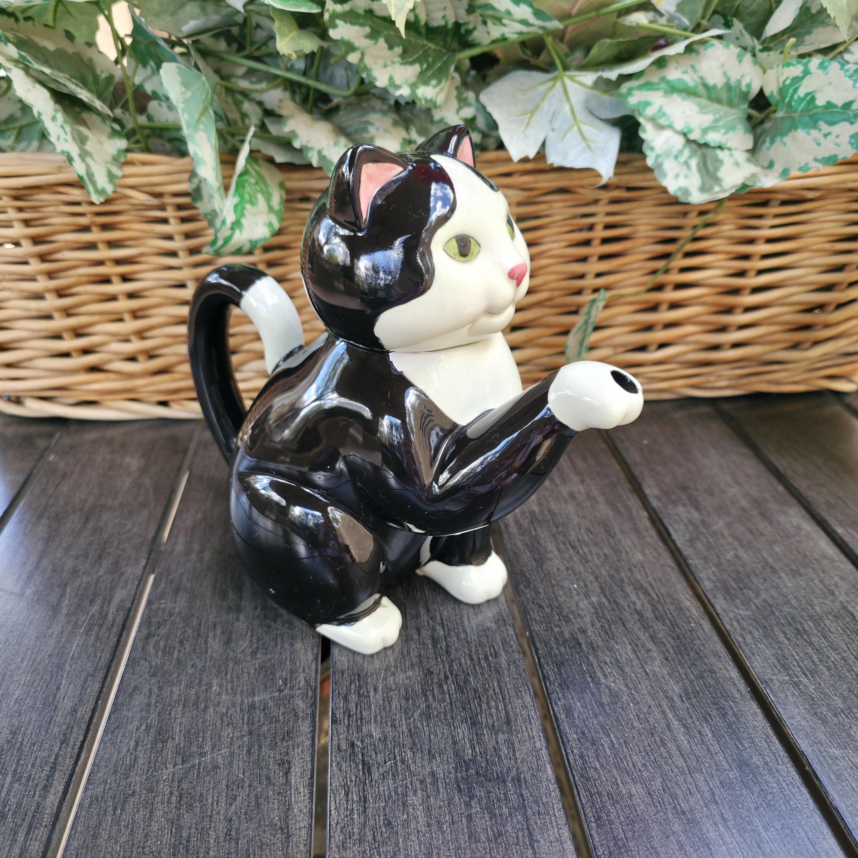 Vintage Cat Teapot - Etsy