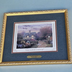 Thomas Kinkade Open Gate Sussex Collectors&#39; Society &quot;Come Inside For A Warm Up&quot; with Certificate of Authenticity