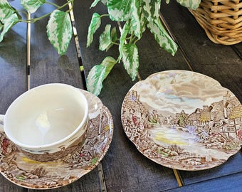 Johnson Brothers Olde English Countryside Tea Cup and Saucer Trio