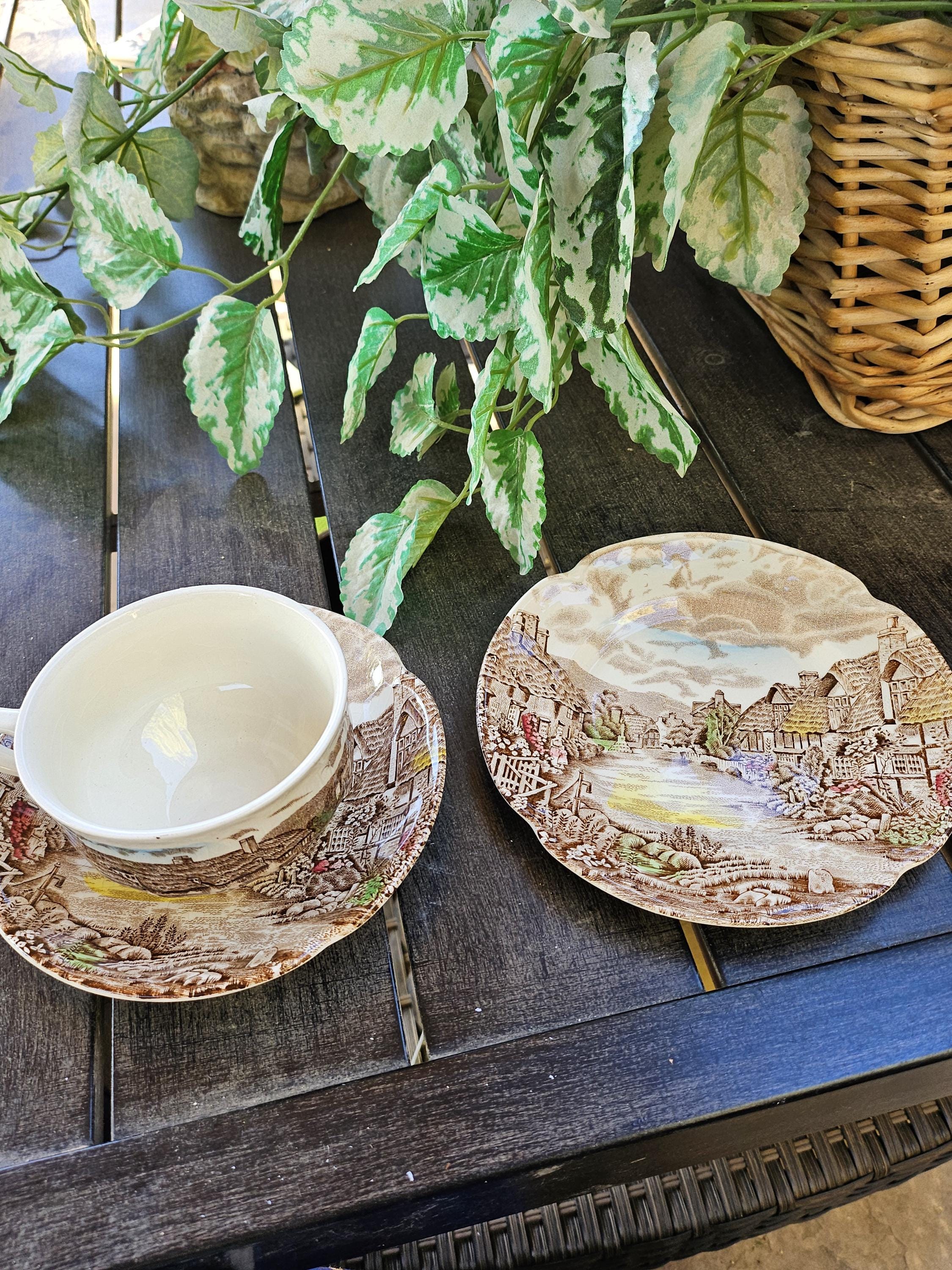 Johnson Brothers Olde English Countryside Tea Cup and Saucer Trio
