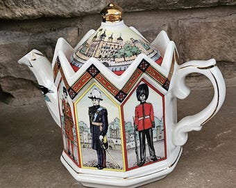 Vintage Collectible James Sadler England "The Tower of London" Teapot; Decorative Teapot