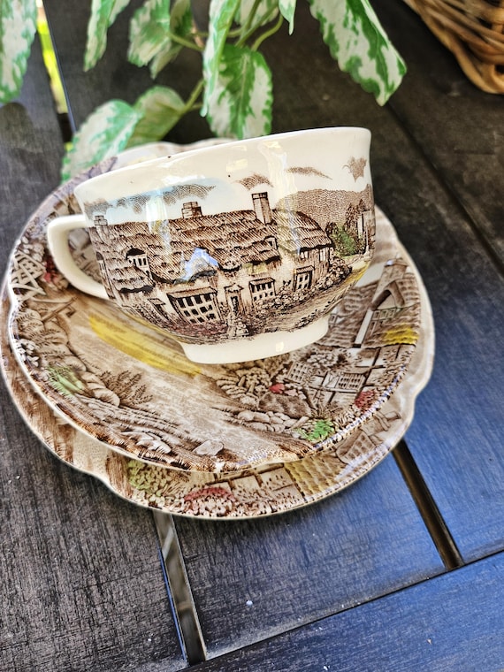 Johnson Brothers Olde English Countryside Tea Cup and Saucer Trio
