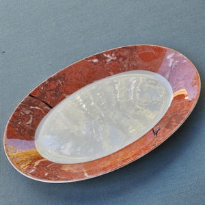 Villeroy & Boch SIENA Rose Pink Marbled Small Oval Serving Platter