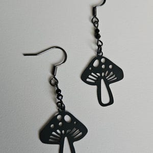 Shadow Mushroom Earrings
