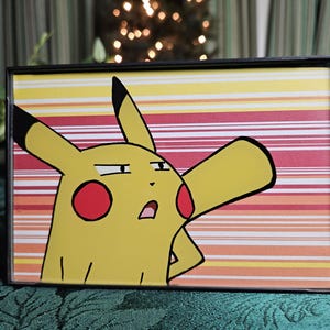 Pikachu in Disbelief Painting