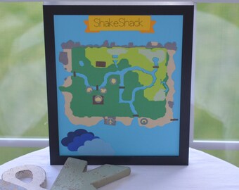 Custom Paper Animal Crossing Island Map