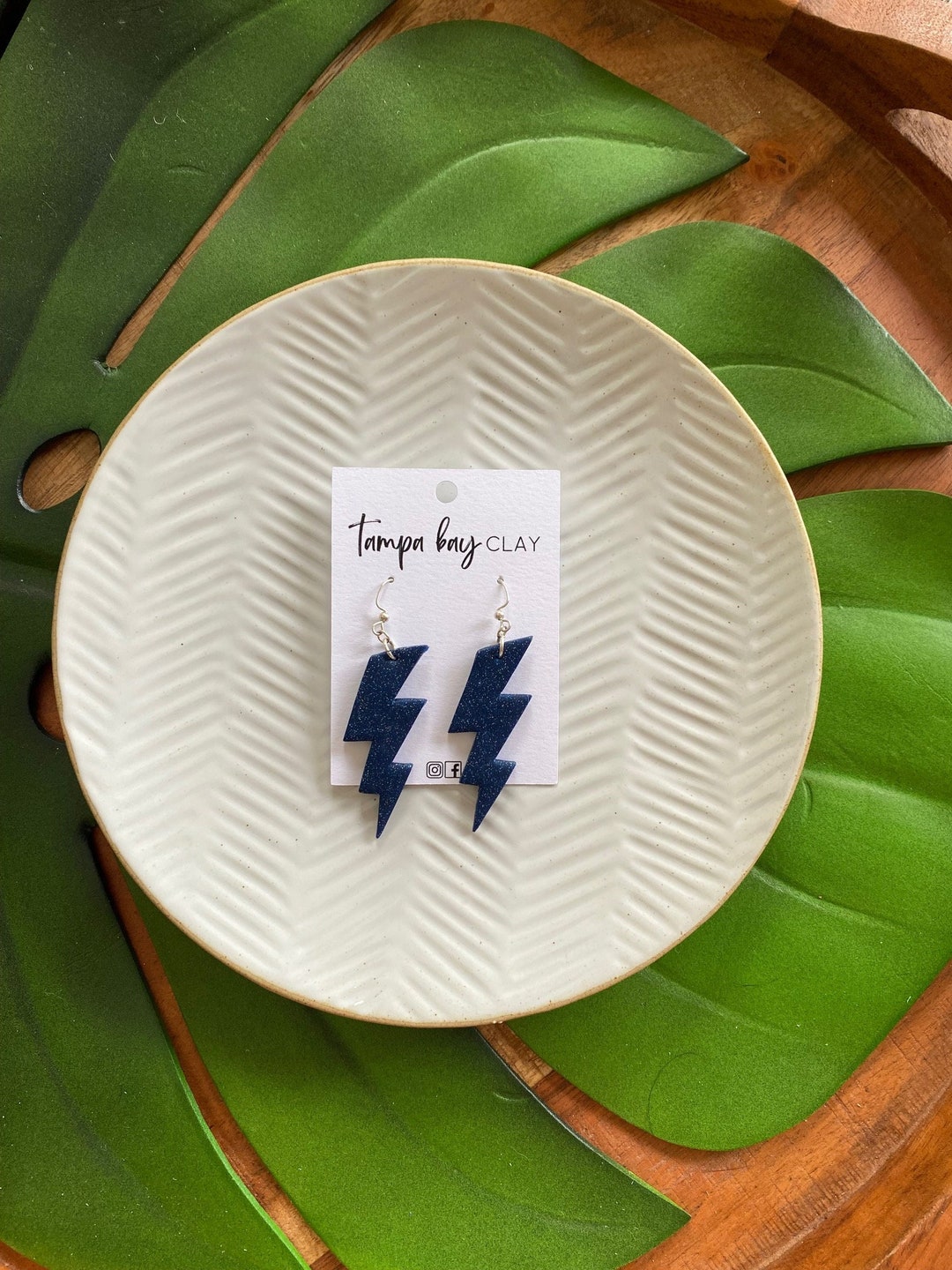 POLYMER CLAY // Lightning Earrings // Go Bolts // Super Lightweight